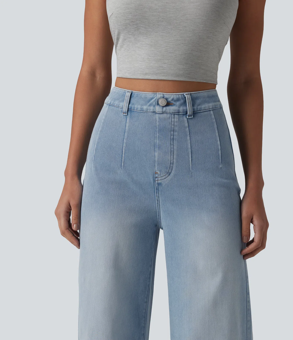 Pantalon élastique et confortable avec taille haute