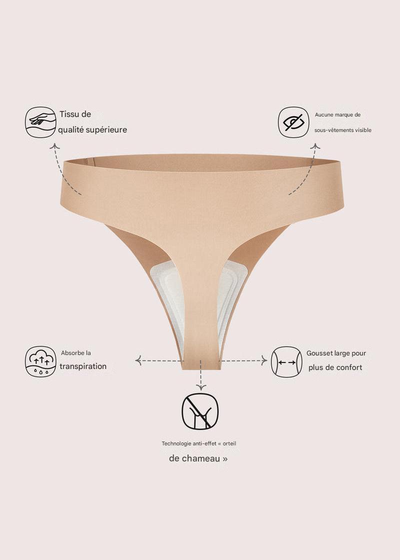 Tongs sans coutures couvrant l'orteil de chameau