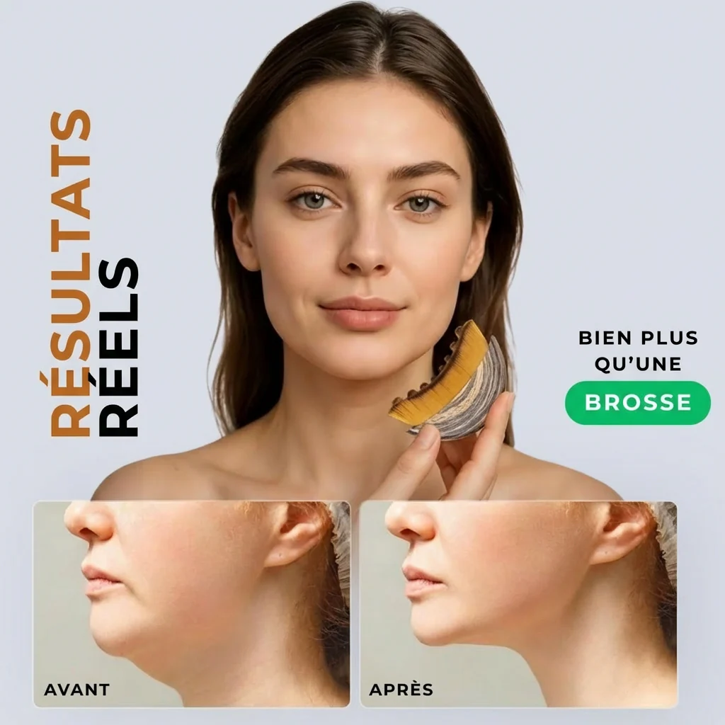 Le Sculpteur Lymphatique — Brosse de Massage Visage 2-en-1