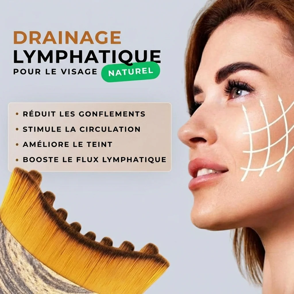 Le Sculpteur Lymphatique — Brosse de Massage Visage 2-en-1