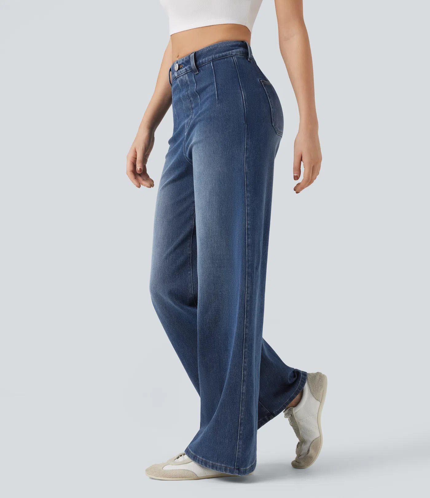 Pantalon élastique et confortable avec taille haute