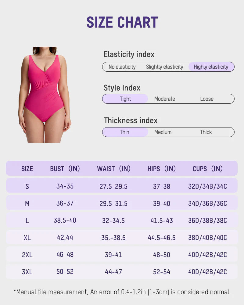 Maillot de bain une pièce à encolure en V froncée avec effet sculptant
