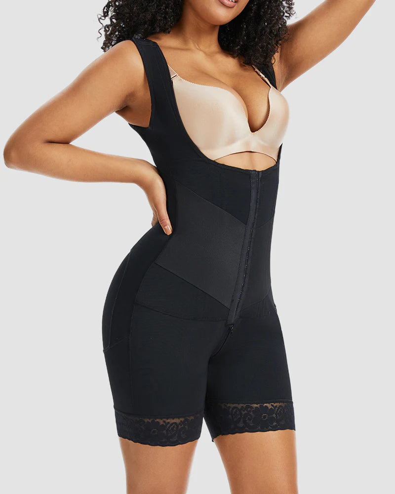 Gaine intégrale PowerMesh double couche à buste ouvert