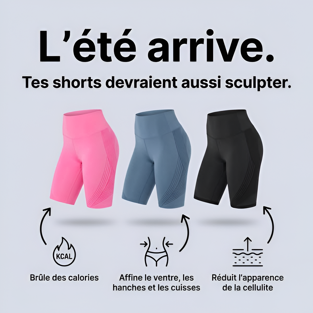 Short 3D Anticellulite — L'effet legging sans la chaleur + Legging Offert 🎁