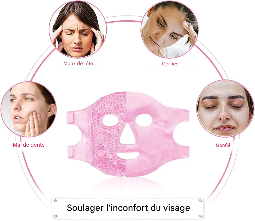 ÉclatGlace™-Masque Gel Thermo Thérapeutique Réutilisable