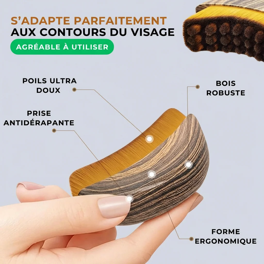 Le Sculpteur Lymphatique — Brosse de Massage Visage 2-en-1