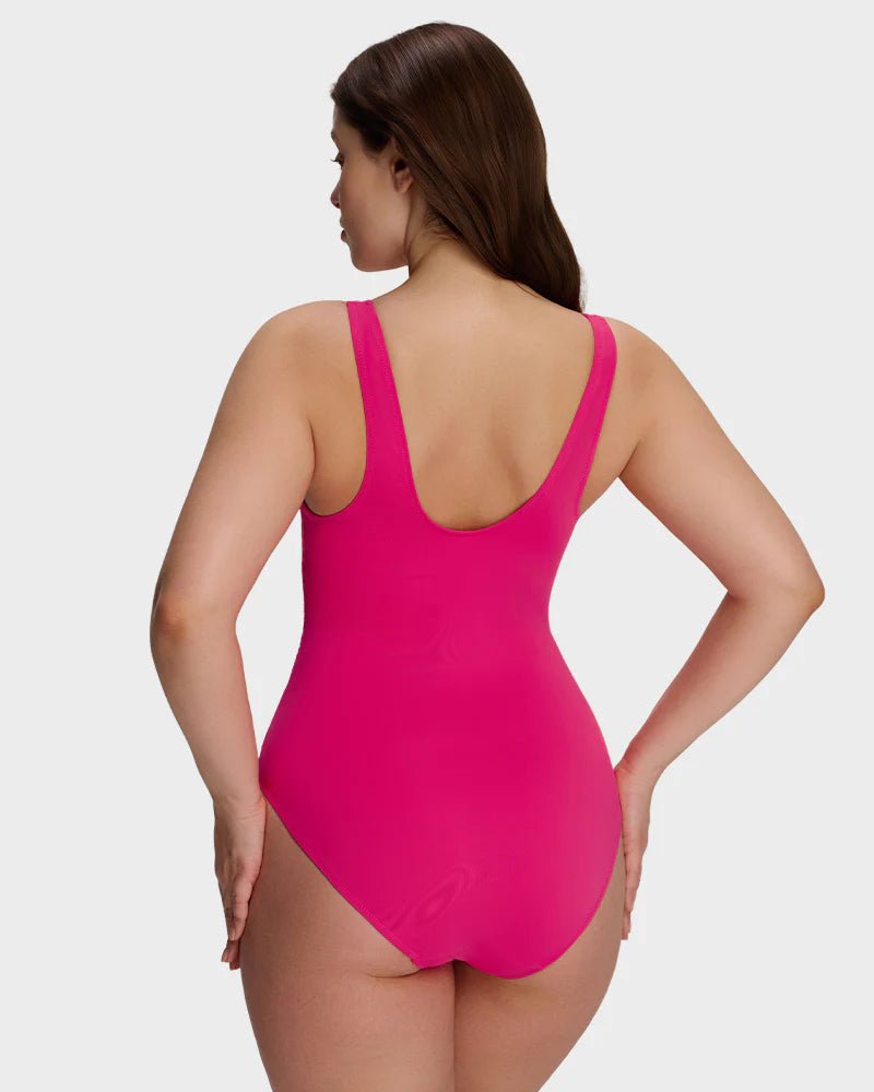 Maillot de bain une pièce à armatures plongeantes avec effet gainant