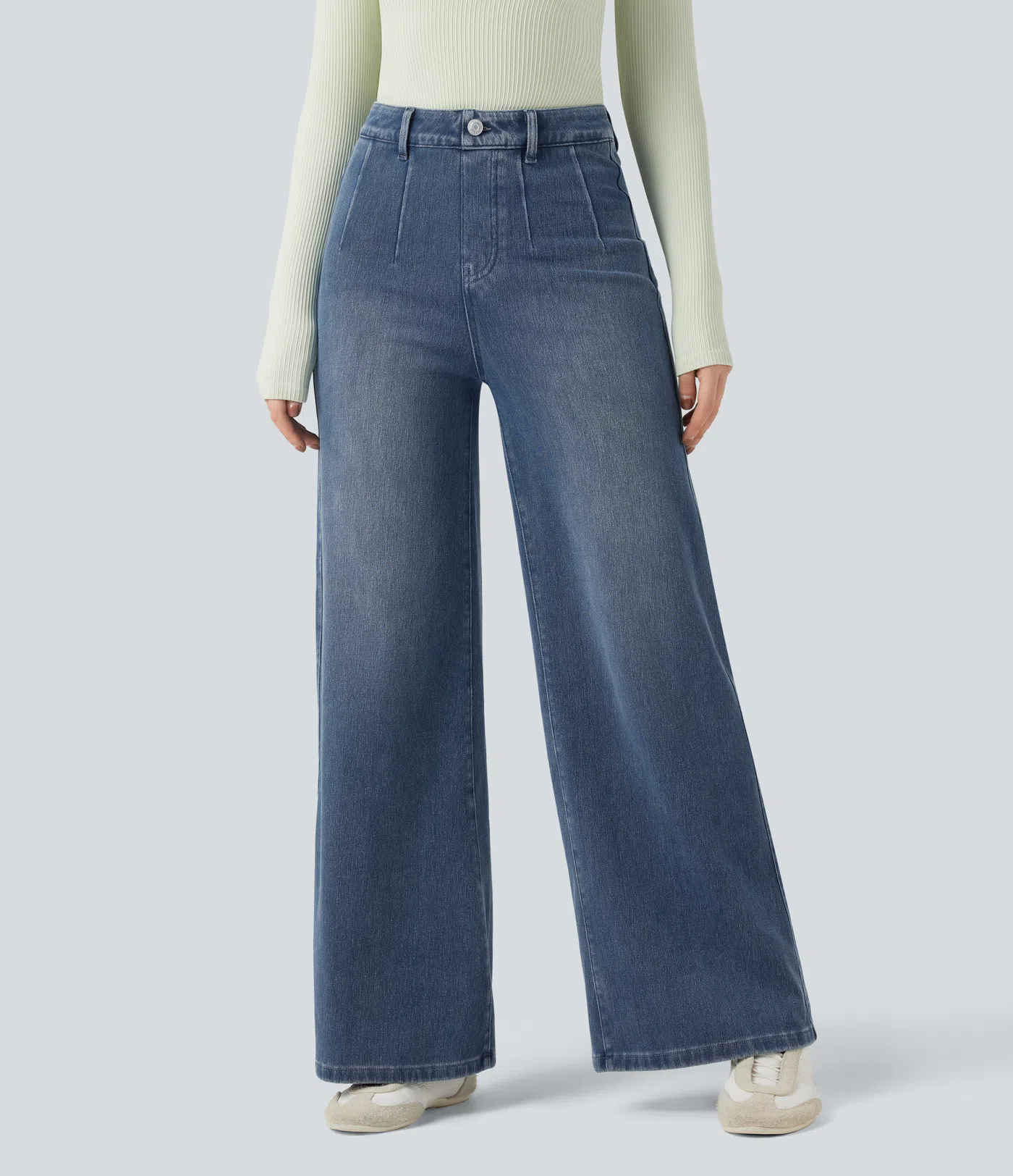 Pantalon élastique et confortable avec taille haute