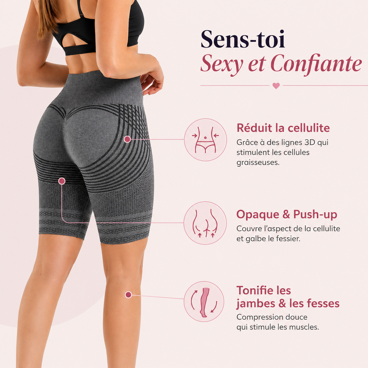 Short 3D Anticellulite — L'effet legging sans la chaleur + Legging Offert 🎁
