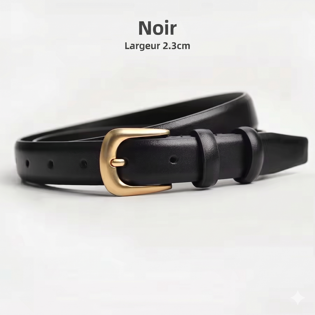 Ceinture Stella — Boucle dorée mate, polyvalente et ajustable- Gratuit 🎁