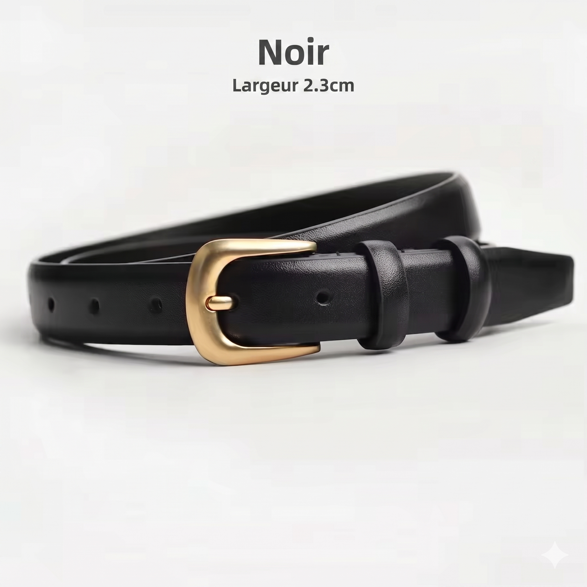 Ceinture Stella — Boucle dorée mate, polyvalente et ajustable- Gratuit 🎁