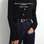 Ceinture Stella — Boucle dorée mate, polyvalente et ajustable- Gratuit 🎁