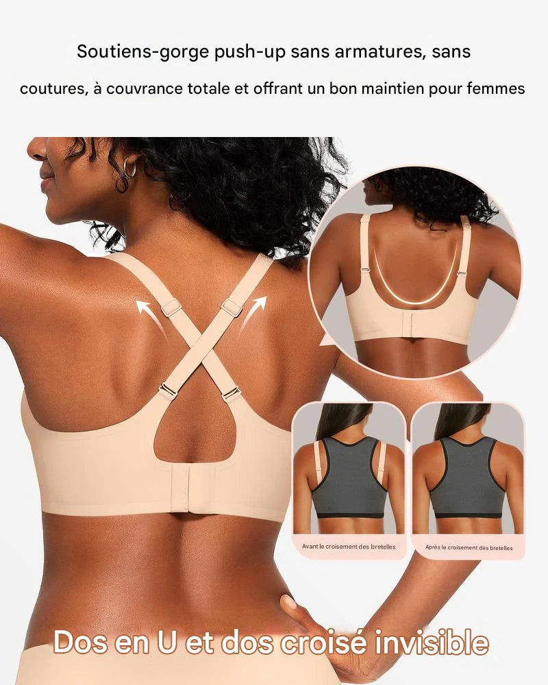 Soutien-gorge invisible en gel avec effet lift et design ajouré en forme de goutte d’eau respirant