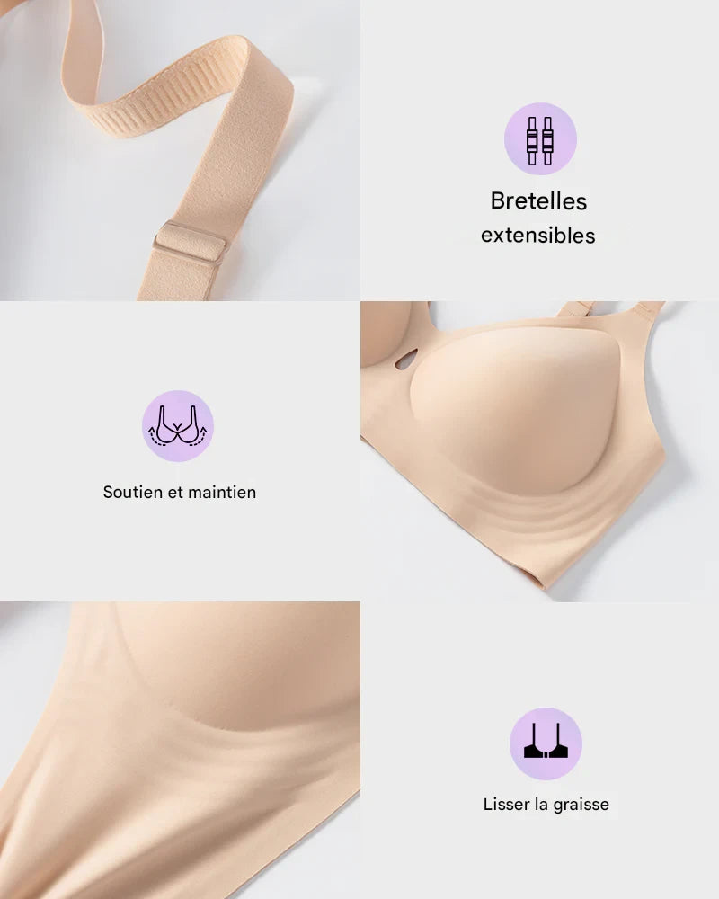 Soutien-gorge invisible en gel avec effet lift et design ajouré en forme de goutte d’eau respirant
