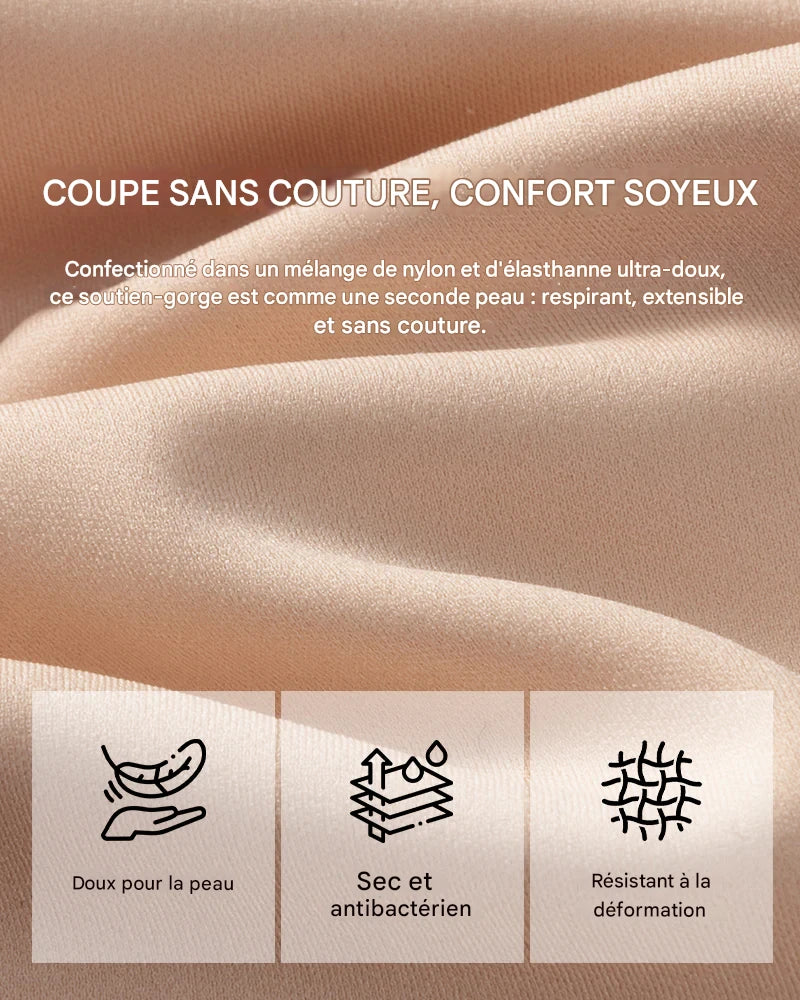 Soutien-gorge invisible en gel avec effet lift et design ajouré en forme de goutte d’eau respirant