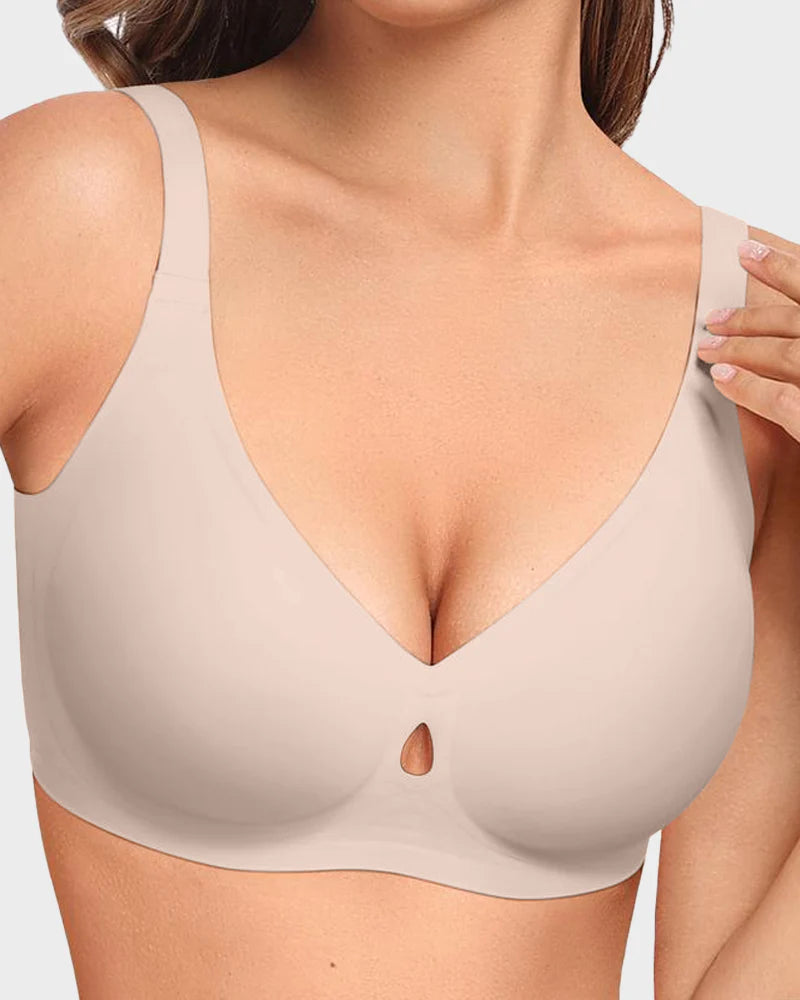 Soutien-gorge invisible en gel avec effet lift et design ajouré en forme de goutte d’eau respirant