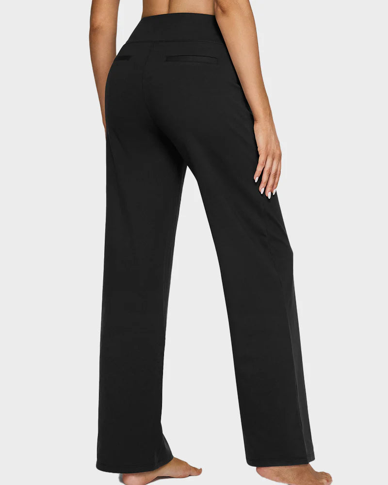 Pantalon de yoga ample taille haute à jambes larges