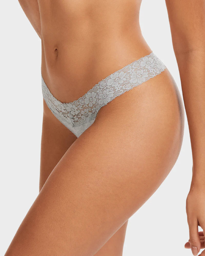 Opa-Culotte string en dentelle taille basse sans couture
