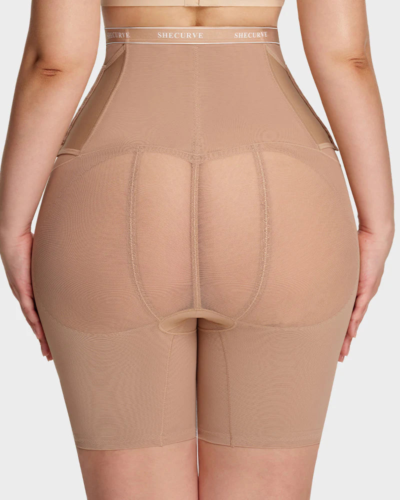 Short gainant taille haute à baleines