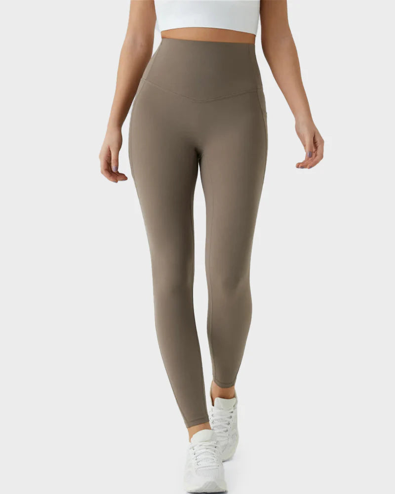 Leggings de sport gainantes et galbantes avec poches