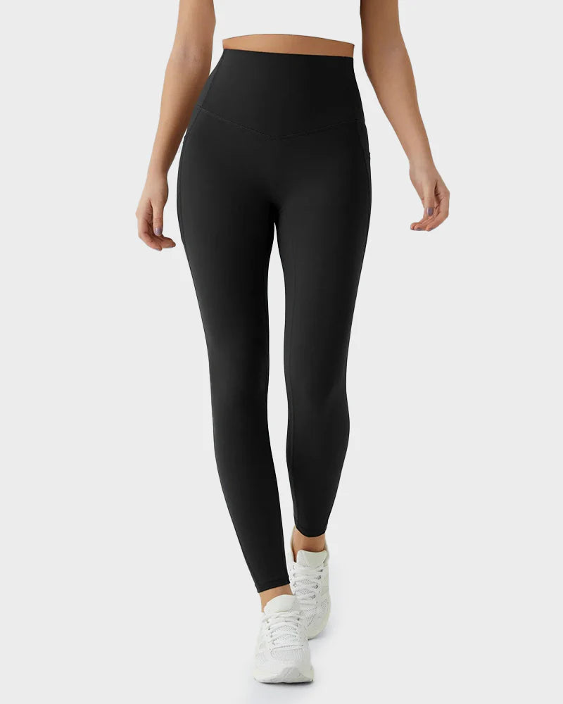 Leggings de sport gainantes et galbantes avec poches