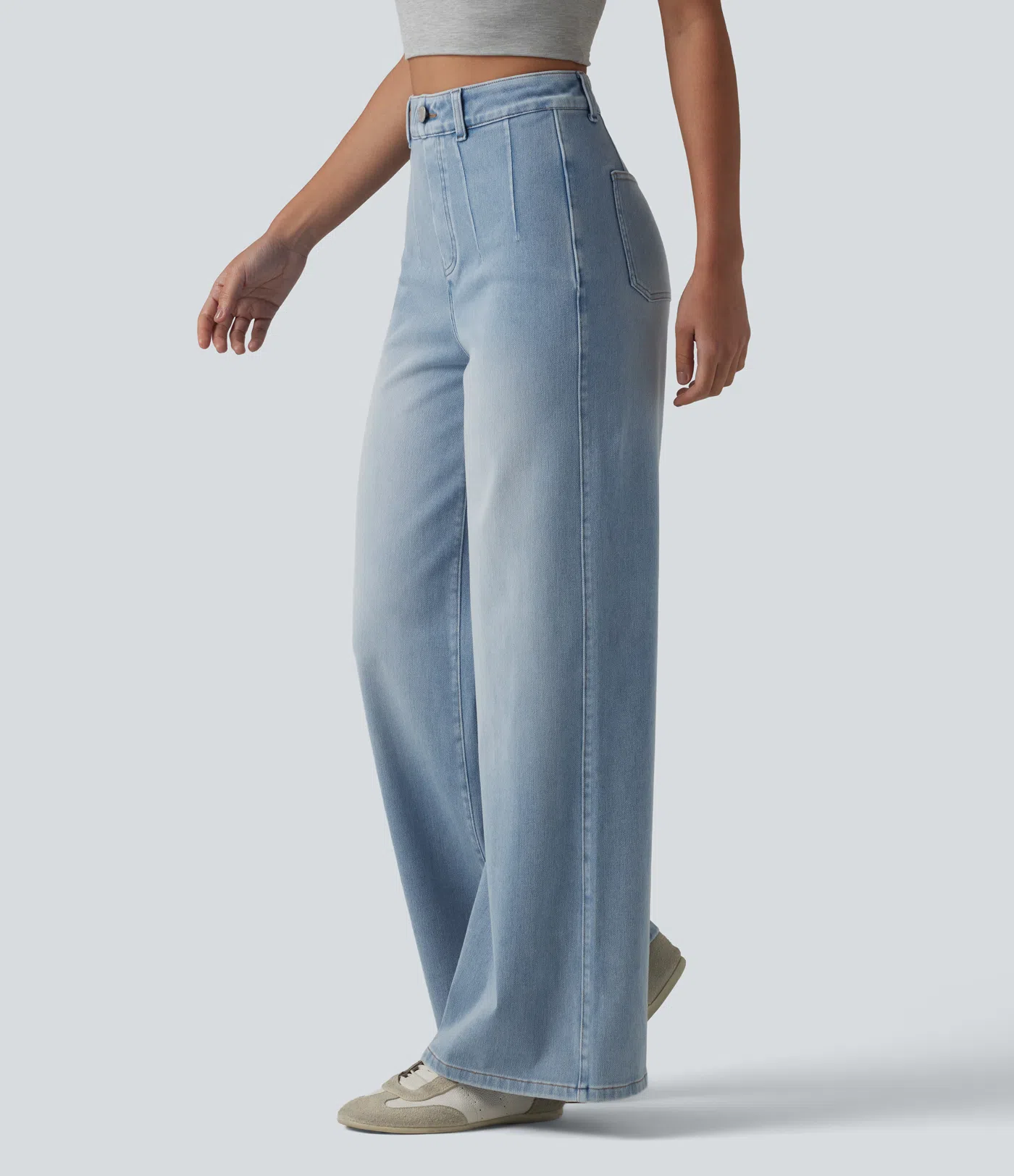 Pantalon élastique et confortable avec taille haute