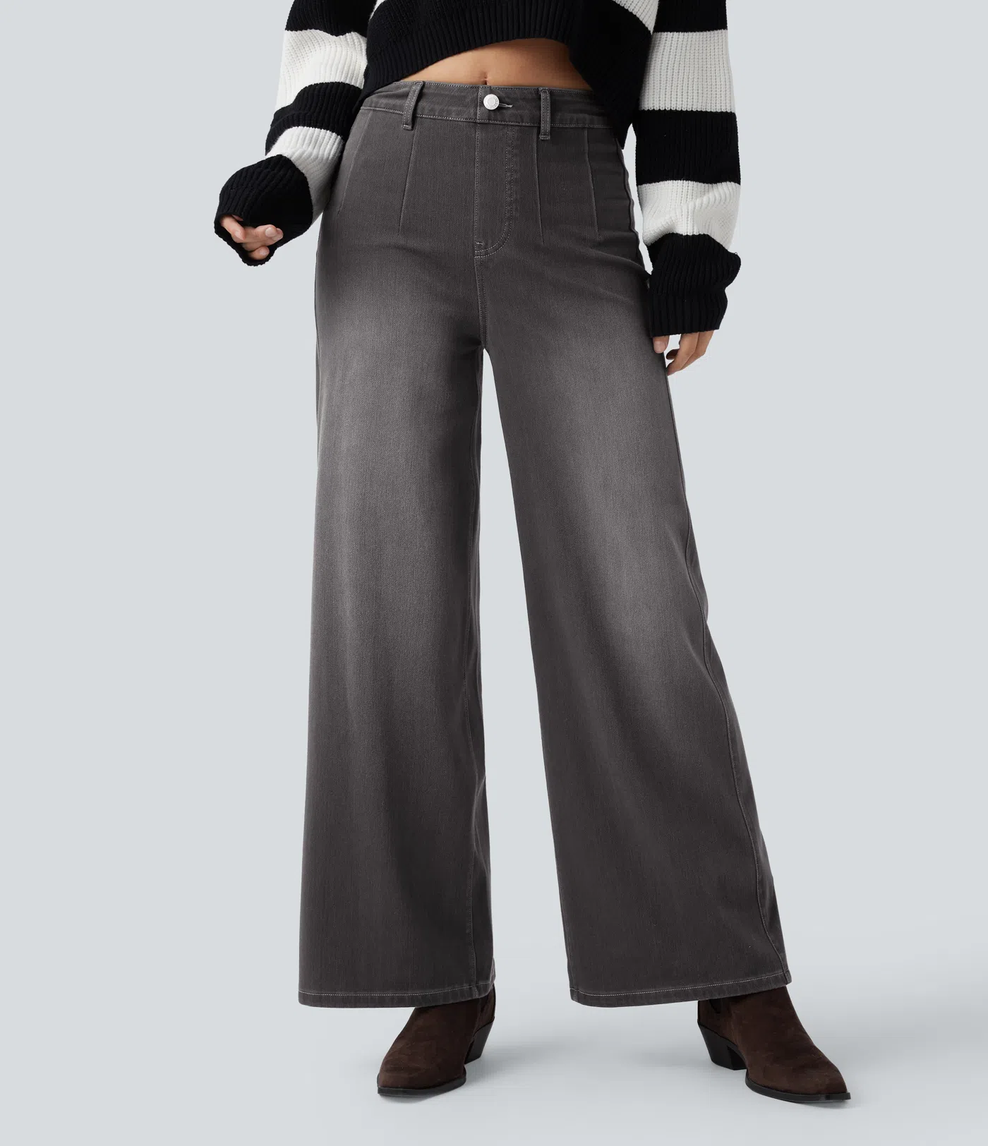 Pantalon élastique et confortable avec taille haute