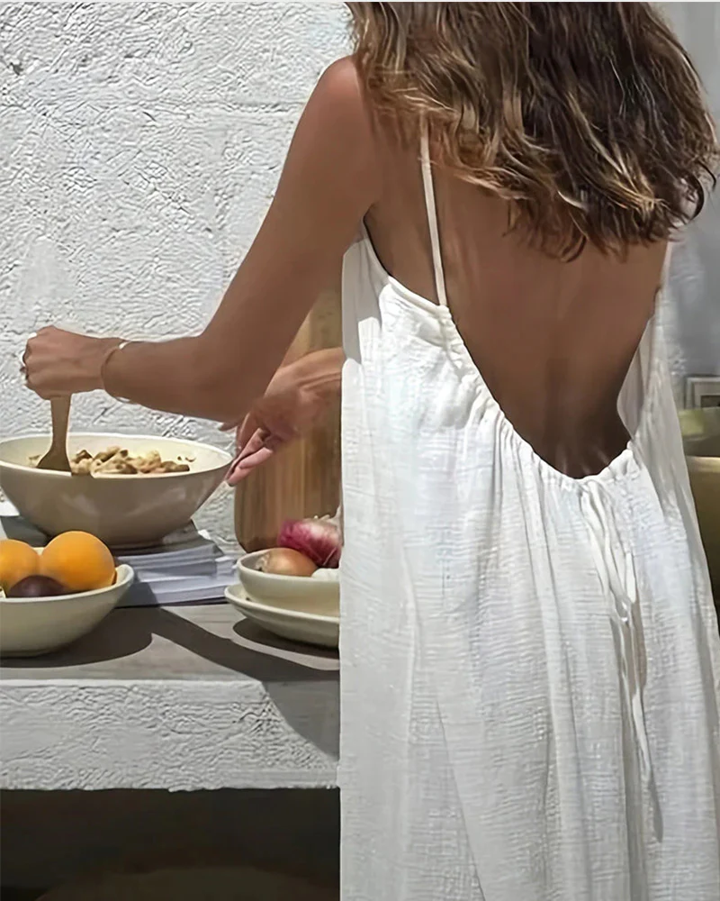 La Robe Dos Nu Camisole — Légère, ajustable, parfaite pour l'été