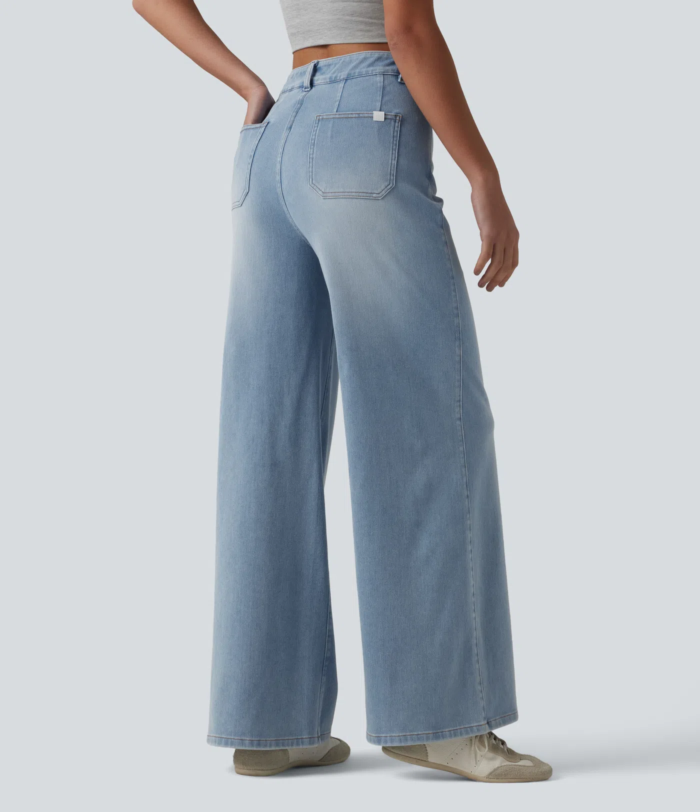 Pantalon élastique et confortable avec taille haute